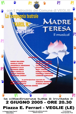 Locandina Musical "Madre Teresa"