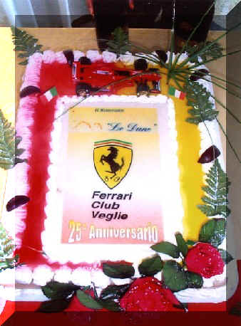 Torta per il 25 anniversario del Club Ferrari di Veglie